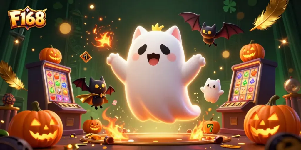 Play thrilling games at F168 online casino with vibrant characters and lucky symbols.