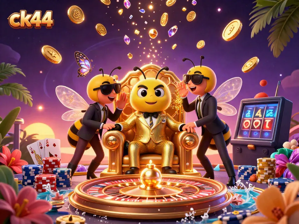 Experience gaming with ck44 as the bumblebee mob boss commands vibrant casino wealth.