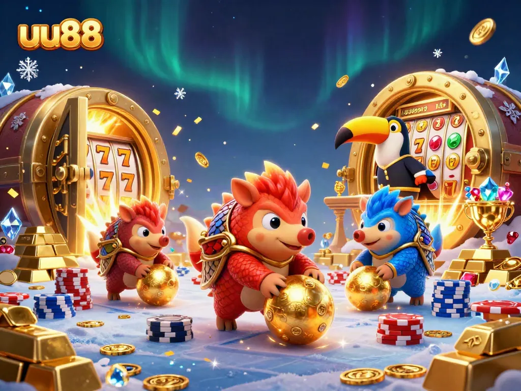 uu88 pangolins compete in a thrilling casino showdown with jewels and treasures