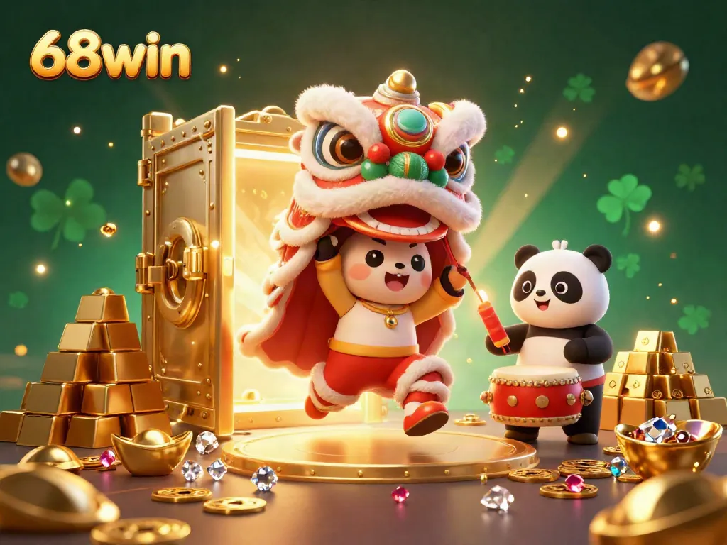 Experience the thrill of 68win with vibrant treasures, characters, and a festive atmosphere.