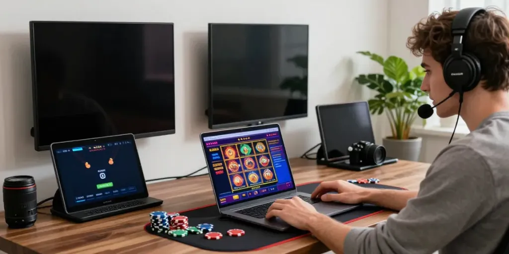 Exciting online gaming experience at a Casino En Ligne setup with vibrant interface and engaging atmosphere.