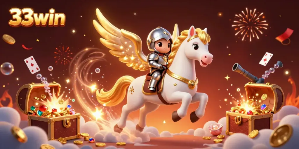 Experience thrilling wins with 33win's exciting casino games and colorful treasures.