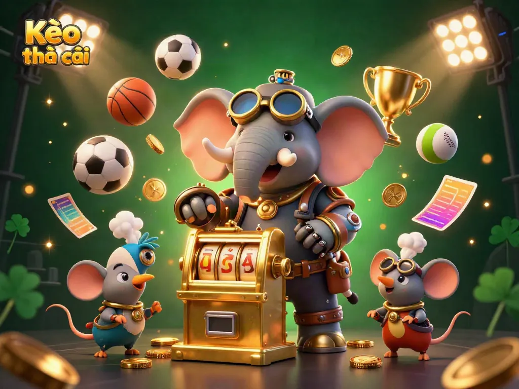 Experience thrilling sports betting action on Kèo nhà cái with 3D characters and dynamic game elements.