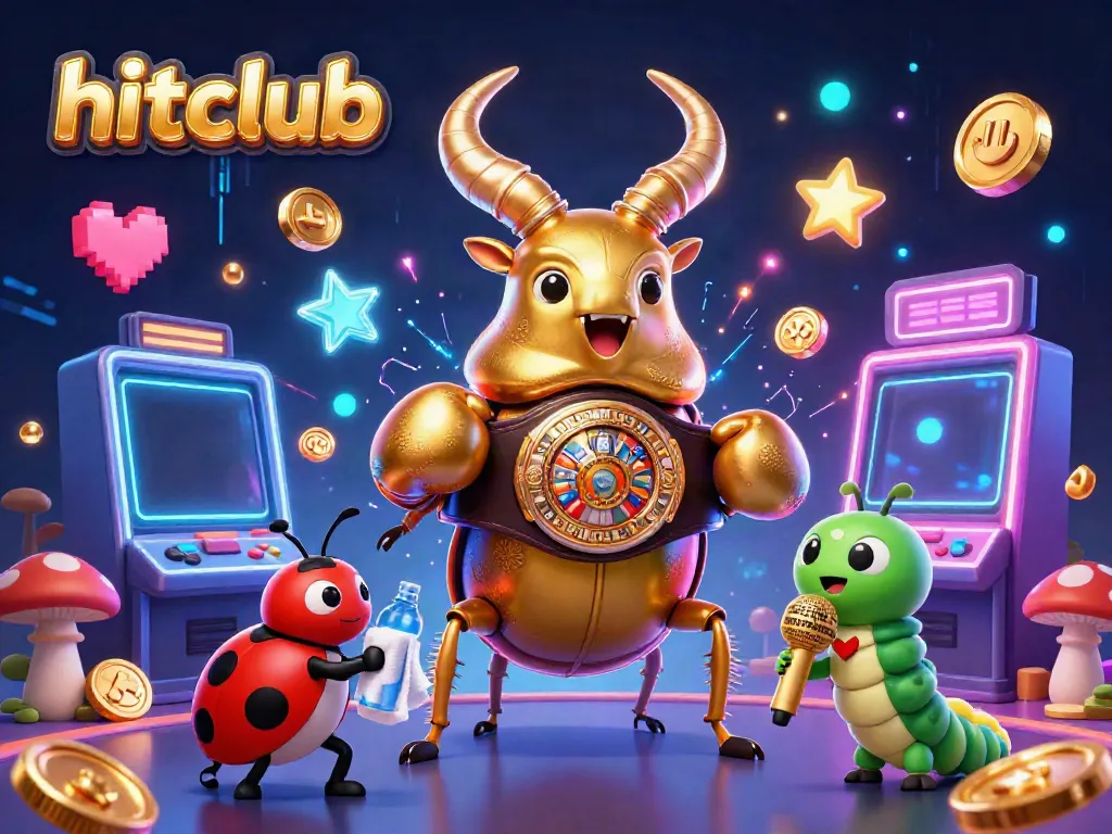 Engage in exciting gameplay at hitclub with a dynamic scene showcasing colorful slot machines and characters.