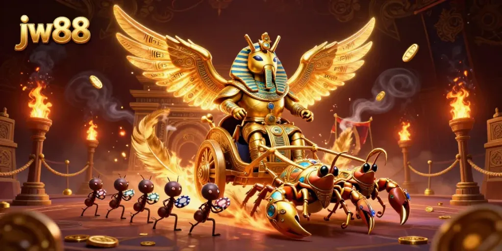 Players experience the vibrant world of jw88 with thrilling casino elements and dazzling characters.