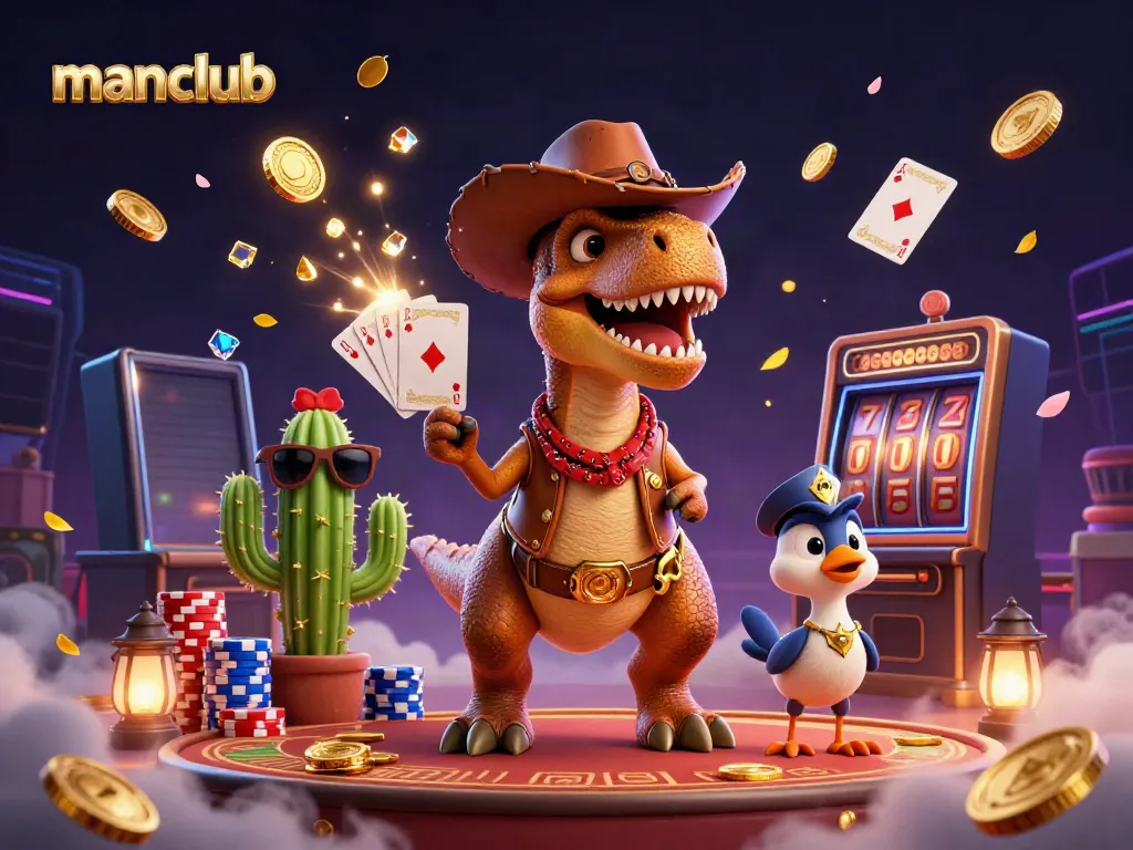 Players hit the jackpot at manclub casino with vibrant characters and games.