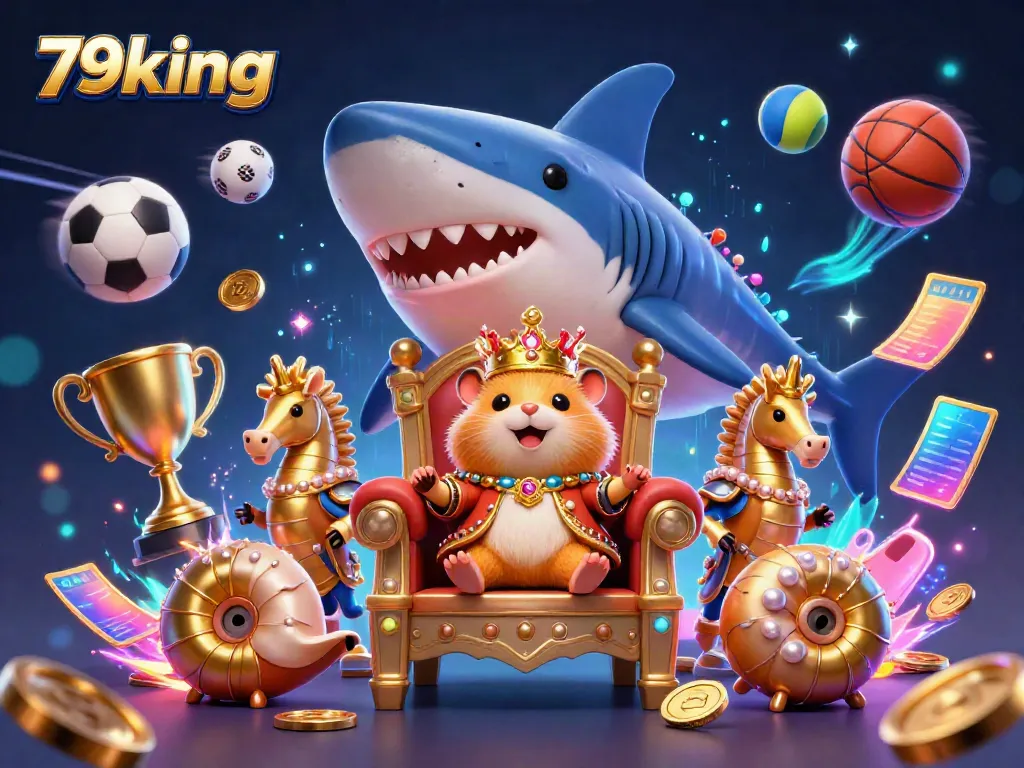 Experience thrilling gaming at 79king with this vibrant illustration showcasing action and excitement.