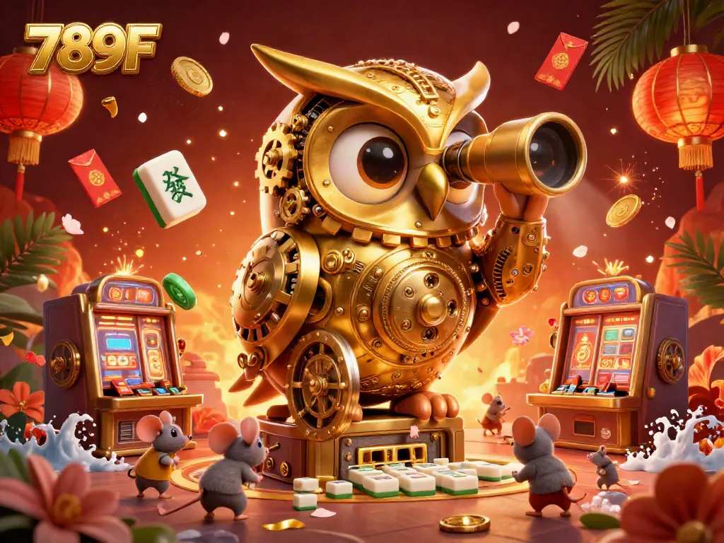 Experience the vibrant casino atmosphere at 789F, featuring animated characters and dynamic gaming elements.